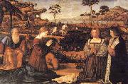 Vittore Carpaccio Holy Family and donors France oil painting artist